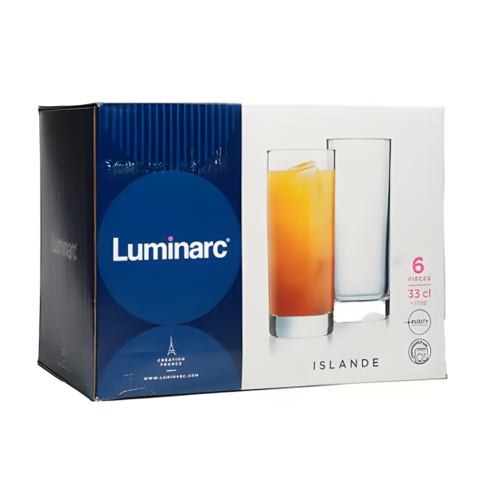 Glass Cup Set - 6 Pcs